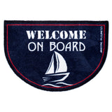 Marine Business Non-Slip WELCOME ON BOARD Half-Moon-Shaped Mat - REGATA 41262