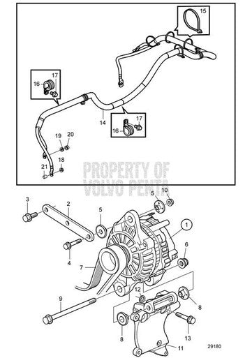 Volvo Penta V-Ribbed Belt (V2) - Volvo Penta (20995830)
