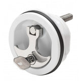Whitecap Compression Handle CP Zamac/White Nylon Locking Fresh Water Use Only S-1415WC