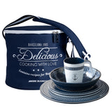 Marine Business Melamine Tableware & Basket - SAILOR SOUL - Set of 16 14147