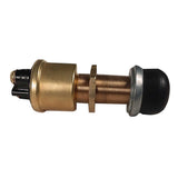 Raritan Heavy-Duty Push Button Switch - Brass 164000BR