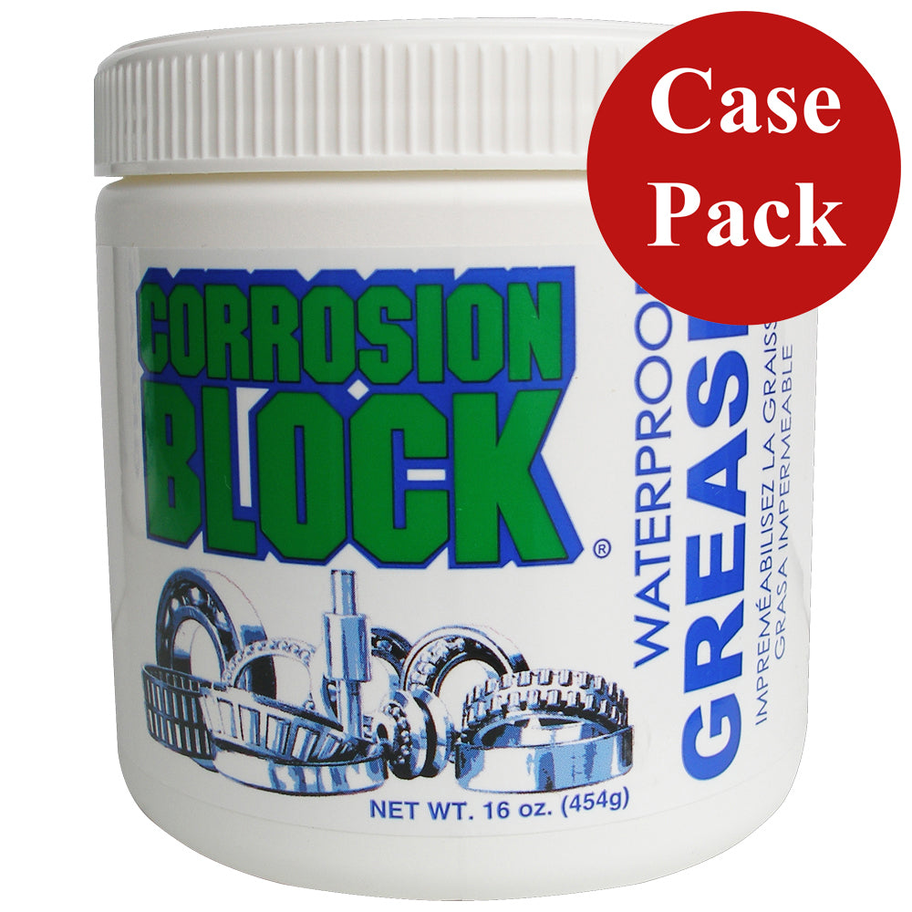 Corrosion Block High Performance Waterproof Grease - 16oz Tub - Non-Hazmat, Non-Flammable & Non-Toxic *Case of 6* 25016CASE