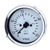 VDO Cockpit Marine 85MM (3-3/8") Pitot Speedometer - 0 to 35 MPH - White Dial/Chrome Bezel 260-15271