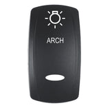 Pacer Actuator - 'ARCH' f/V Series Contura Switches - Black - Laser Etched (Top/Bottom Light) EV2LE-ARCH