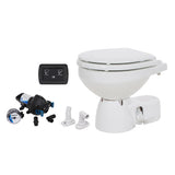Jabsco Quiet Flush E2 Raw Water Marine Toilet, Compact Bowl, 12V, Touch Panel