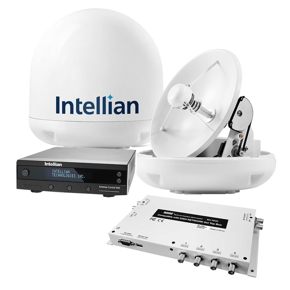 Intellian i3 US System w/DISH/Bell MIM-2 (w/3M RG6 Cable) & 15M RG6 Cable B4-309DN2