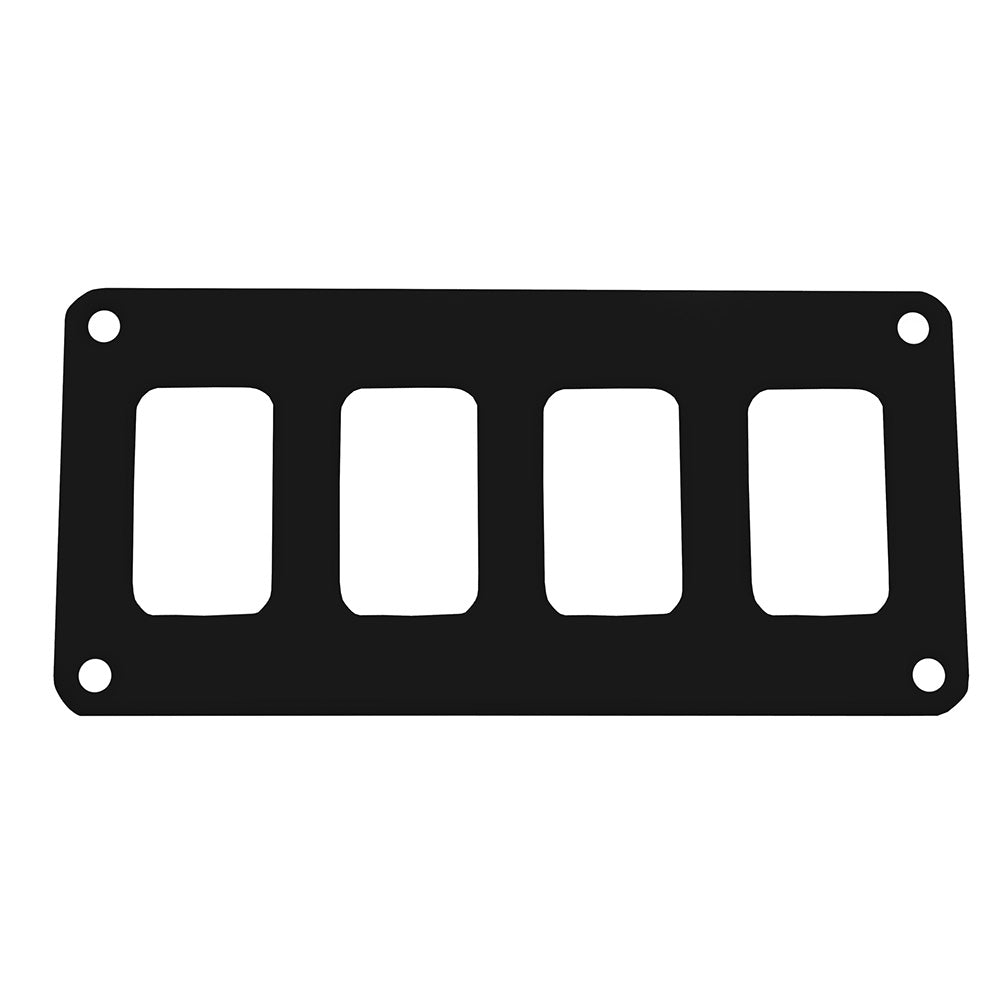 Pacer Switch Panel - 4 Switch & 1 Row - 5.5" x 2.75" - Black Powder Coated Aluminum PSC-41-BK