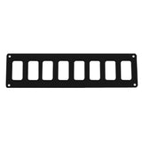 Pacer Switch Panel - 8 Switch & 1 Row - 12.5" x 2.75" - Black Powder Coated Aluminum PSC-81-BK