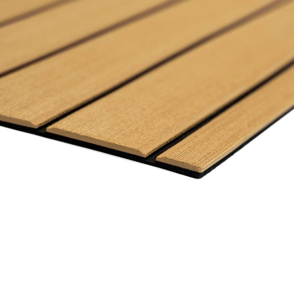 SeaDek 40" x 80" 6mm Teak Full Sheet - Brushed Texture - Camel/Black (1016mm x 2032mm x 6mm) 32279-80105