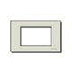 Vimar 8000 Series 3 Special Module Cover Plate, For 3-Module Flush Mounting Boxes, Snap-Fix