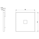 Vimar Eikon Cover Plate, Metal, Horizontal/Vertical Mount