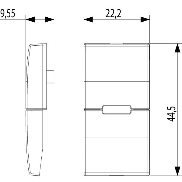 Vimar Eikon Interchangeable 1-Module Button, Thermoplastic