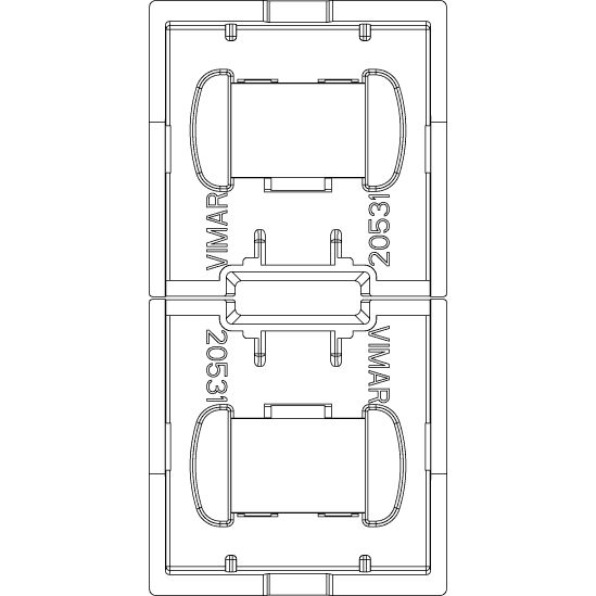 Vimar Eikon Interchangeable 1-Module Button, Thermoplastic