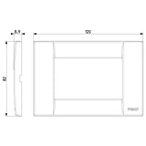 Vimar Idea Classica Cover Plate, 3-Module, Clamp Mounting