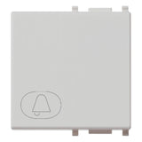 Vimar Plana Interchangeable 2-Module Button, Lightable, IP40