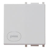 Vimar Plana Interchangeable 2-Module Button, Lightable, IP40