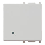 Vimar Plana Interchangeable 2-Module Button, Lightable, IP40