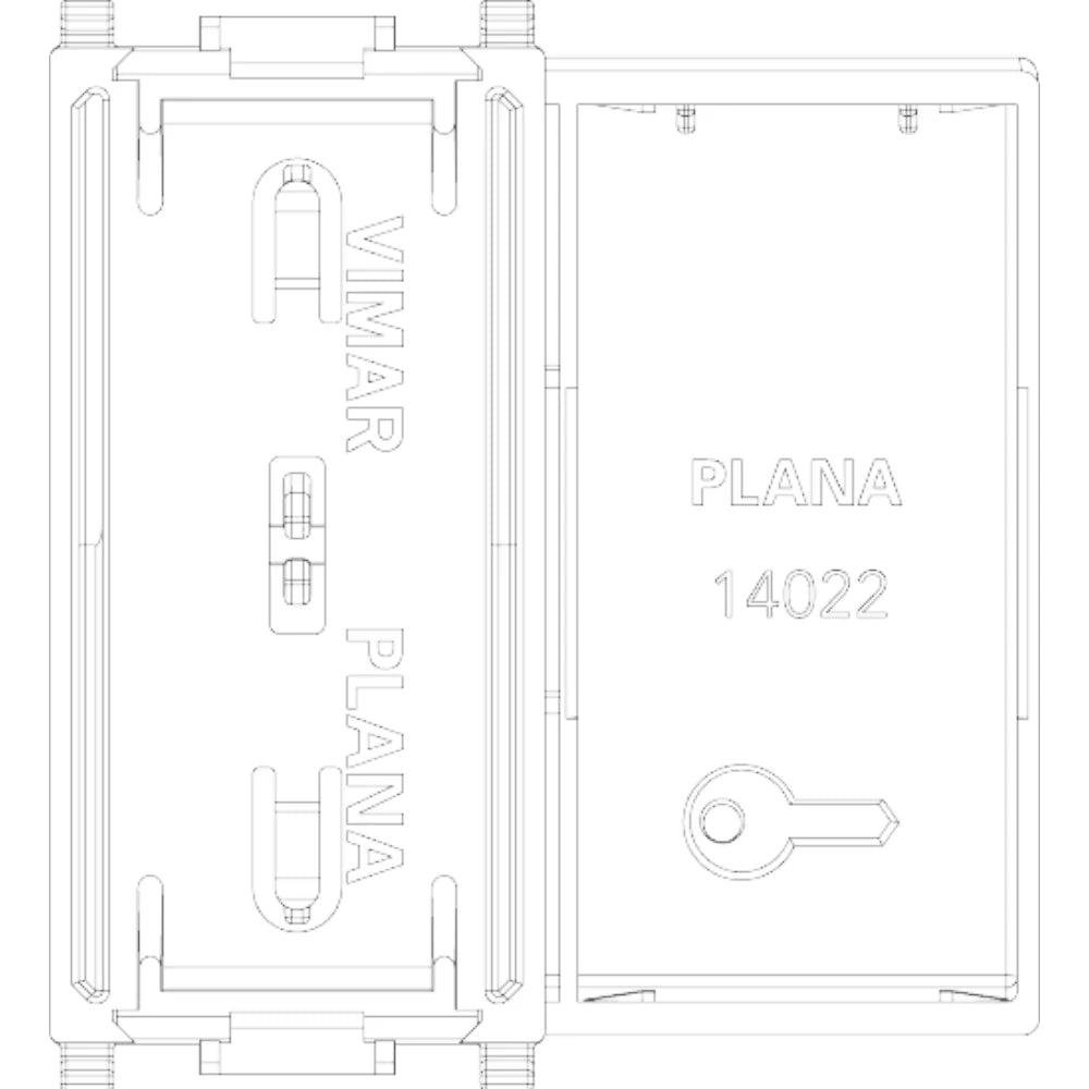 Vimar Plana Interchangeable 2-Module Button, Lightable, IP40