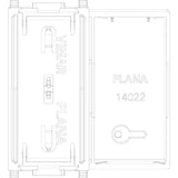 Vimar Plana Interchangeable 2-Module Button, Lightable, IP40