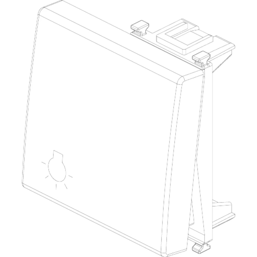 Vimar Plana Interchangeable 2-Module Button, Lightable, IP40