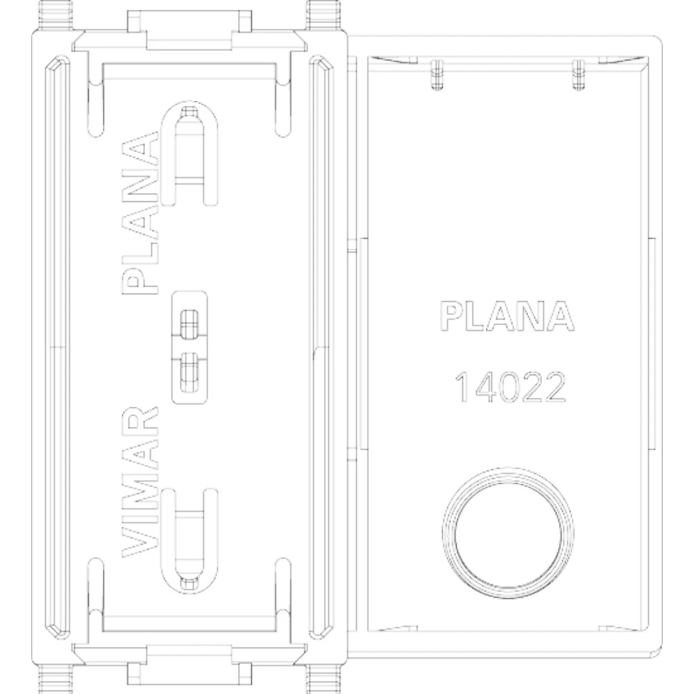Vimar Plana Interchangeable 2-Module Button, Lightable, IP40