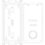 Vimar Plana Interchangeable 2-Module Button, Lightable, IP40