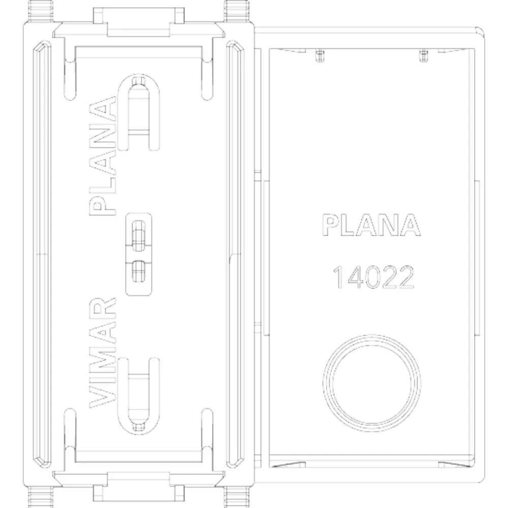 Vimar Plana Interchangeable 2-Module Button, Lightable, IP40