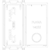 Vimar Plana Interchangeable 2-Module Button, Lightable, IP40