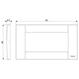 Vimar Idea Classica 4-Module Cover Plate, Horizontal/Vertical Mounting, 145 x 82 mm, Thermoplastic