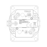 Vimar SICURY Universal Outlet Insert, 2P+T, 16A, 250V, IP20, Screw Terminal, Halogen-Free