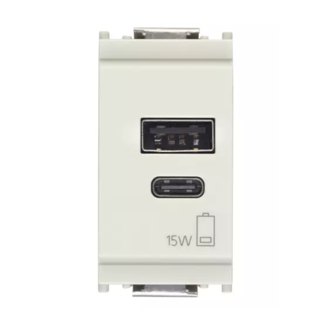 Vimar Idea Series USB Supply Unit, 5V, 120-240V, 1 Module