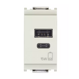 Vimar Idea Series USB Supply Unit, 5V, 120-240V, 1 Module