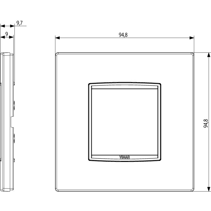 Vimar Eikon Classic Cover Plate, For British Standard, 2-Module