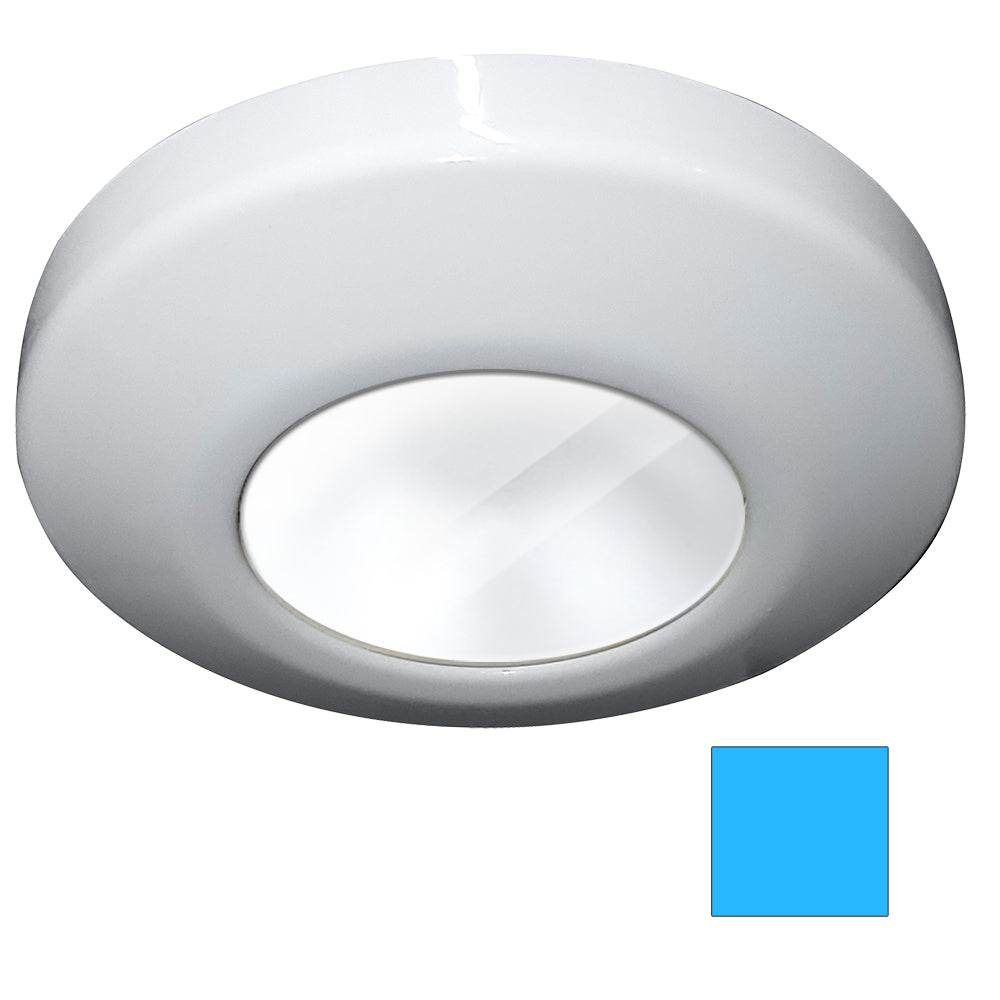 i2Systems Profile P1100 Surface Mount LED Light, 9-30VDC, IP67, Stainless Steel, 1.5W, 120 Degree Beam, 3.48in Round, 0.72in Deep