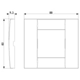 Vimar Idea Classica Cover Plate, 1-Module or 2-Reduced-Module, Die-Cast Metal