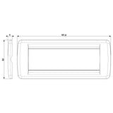Vimar Idea Rondò Cover Plate, 6-Module, IP00, Clamp Mounting