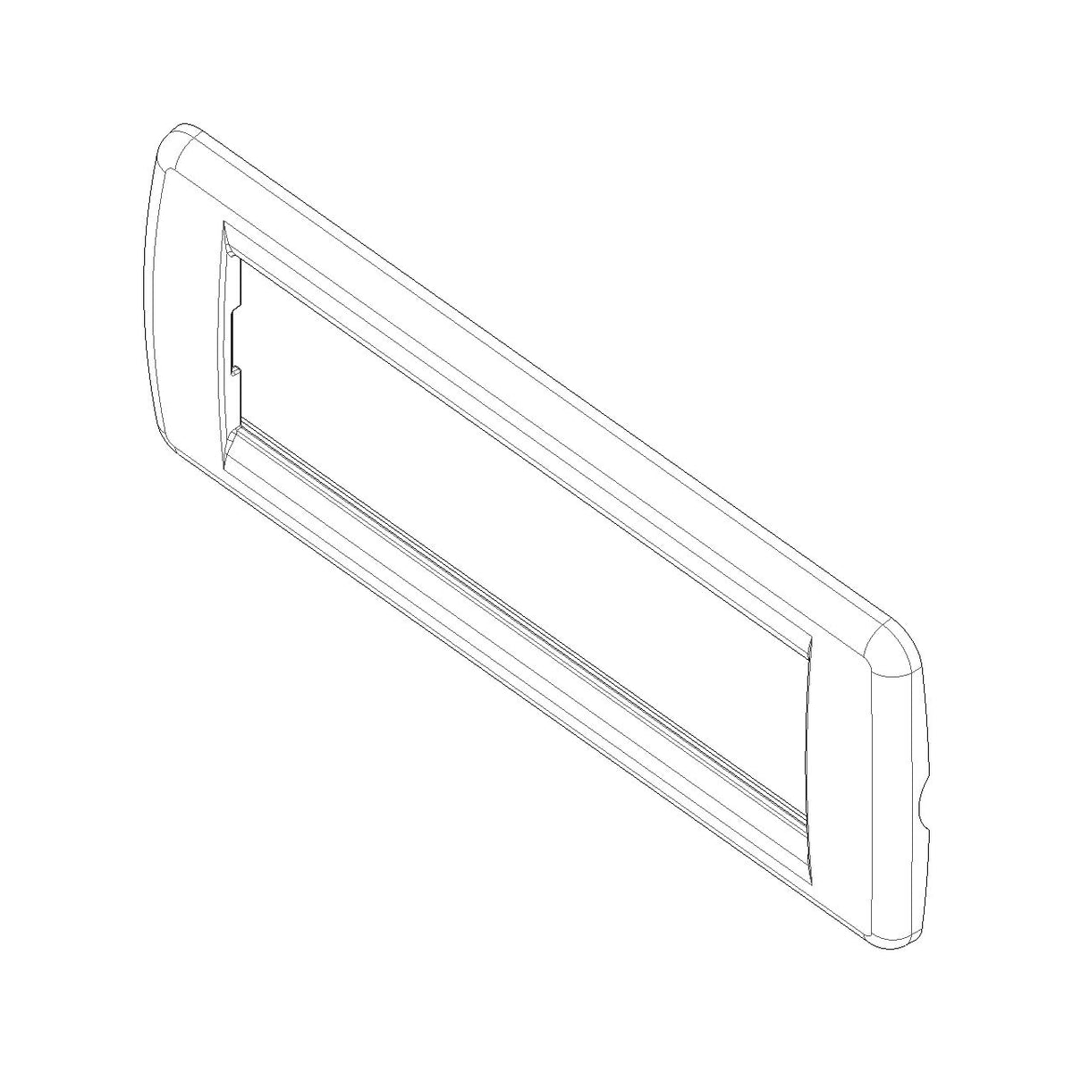 Vimar Idea Rondò Cover Plate, 6-Module, IP00, Clamp Mounting