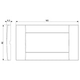 Vimar Idea Classica 4-Module Cover Plate, Clamp Mounting