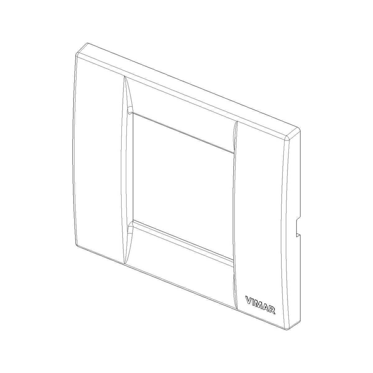 Vimar Idea Classica Cover Plate, 1-Module or 2-Reduced-Module, Clamp Mounting