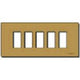 Vimar 8000 Series 5-Module Snap-Fixing Cover Plate, For Flush Mounting Boxes, 166 x 75.5 mm, Horizontal/Vertical Mount