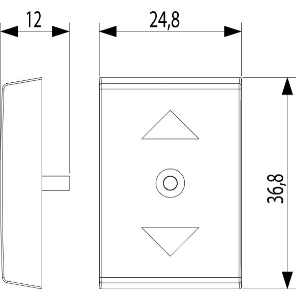 Vimar Idea Interchangeable 1-Module Button, Thermoplastic, Matt