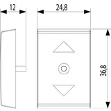 Vimar Idea Interchangeable 1-Module Button, Thermoplastic, Matt