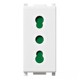 Vimar Plana 2P+E P17/11 Socket Outlet, 16A, 250V, IP20, Flush Mount