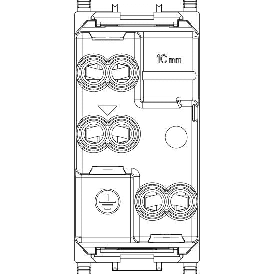 Vimar Plana 2P+E P17/11 Socket Outlet, 16A, 250V, IP20, Flush Mount