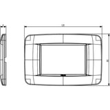 Vimar Eikon 3-Module Round Cover Plate, 120 x 80 mm, For 21613 Frame