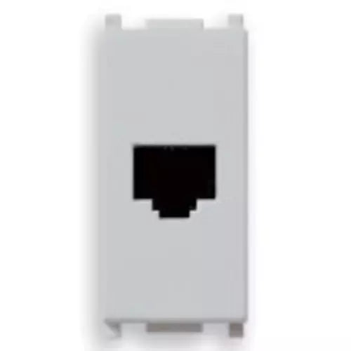 Vimar Plana RJ11 Phone Jack 6/4, Flush Mount, Screw Terminals, IP20