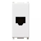 Vimar Plana RJ11 Phone Jack 6/4, Flush Mount, Screw Terminals, IP20