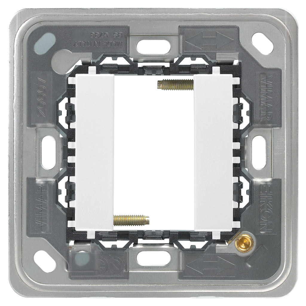 Vimar Eikon 1-Module Mounting Frame, For Square British Standard Mounting Boxes, With Screws