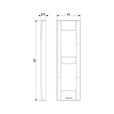 Vimar Idea Classica Cover Plate, 2-Module, Panel Mount, Technopolymer, IP00