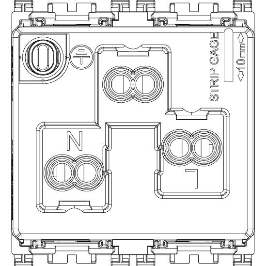 Vimar ARKÉ 2P+E USA+EU SICURY Socket Outlet, 2 Modules, 16A 250V, Flush-Mounted, Screw Terminal, IP20